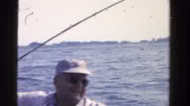 Ontario Canada (1958): Man Fishing In Small Boat In A Very Pleasant Place For