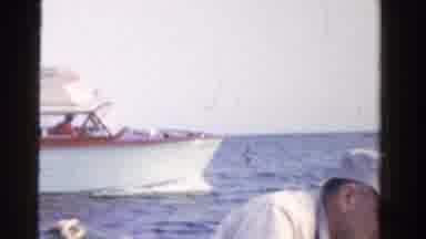Ontario Canada (1958): Weekend Lake Trip On A Rowboat Watching Sailboat