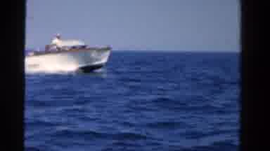 Ontario Canada (1958): People Riding In White Speed Boat On A Bright Sunny Day