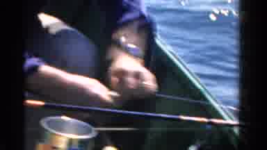 Ontario Canada (1958): A Guy Going Fishing To See If He Can Catch A Trout
