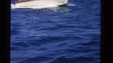 Ontario Canada (1958): People Sail In A Motor Boat On The Sea At The Bottom
