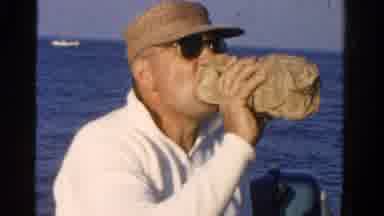 Ontario Canada (1958): The Person Drinking Water Very Fastly In The Boat