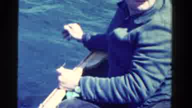 Ontario Canada (1958): The Persons Are Traveling In The Boat They Are Enjoy