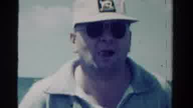 Ontario Canada (1958): A Man Talking And Being Filmed While On The Boat