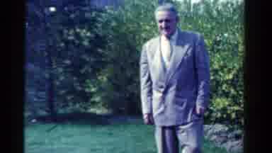 Ontario Canada (1958): The Person Is Posing The Photograph In The Garden They