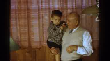 Ontario Canada (1958): Grandpa Asks The Grandson To Greet And Be Friendly With His