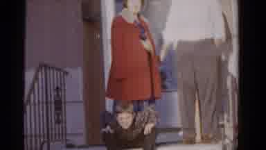 Ontario Canada (1958): Elderly Couple Standing On A Porch As They Prepare For A