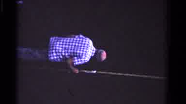Ontario Canada (1958): Man With Tall Pole Appears To Attempt To Retrieve Something