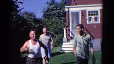 Ontario Canada (1958): Family Going For A Walk With Their Dog On A Nice Sunny Day