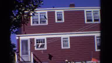 Ontario Canada (1958): The Children Are Leaving The House And She Goes Along