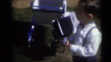 Camden New Jersey USA (1959): Kids With Nice Clothes On With Party Hats Entering A