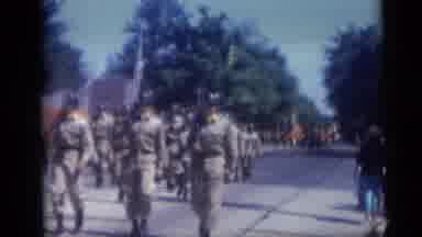 Camden New Jersey USA (1959): A Parade Starting With What Appears To Be Military