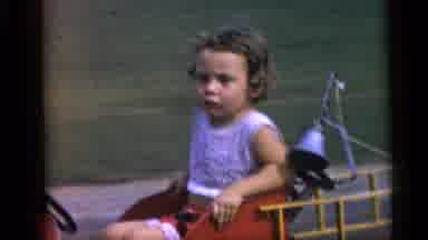 Camden New Jersey USA (1959): A Group Of Kids Riding Rides At A Carnival Or