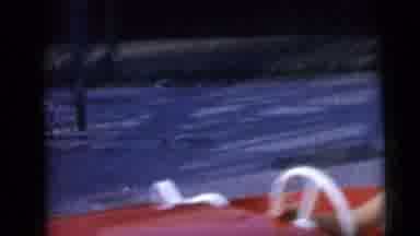 Camden New Jersey USA (1959): Children Ride Boats In A Mechanical Water Park Red