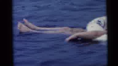 Camden New Jersey USA (1959): A Little Child Swim In The Sea He Really Enjoyed