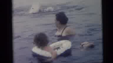 Camden New Jersey USA (1959): The Little Kid Is Doing Swimming In The Pool Very