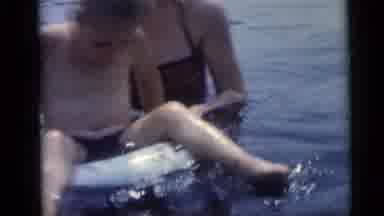 Camden New Jersey USA (1959): Woman Plays With Children In Rio Sedo The Children