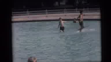 Camden New Jersey USA (1959): All The Children Are Playing In The Pool And They