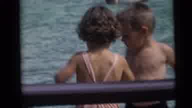 Camden New Jersey USA (1959): Kids Walking Up Steps To Play In The Water At A Pool
