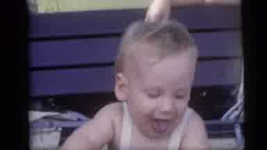 Camden New Jersey USA (1959): Candid Video Of Face Closeup Of Toddler Boy Followed