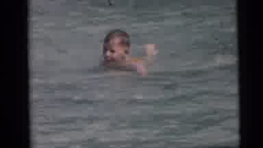 Camden New Jersey USA (1959): All Childrens Are Playing In The Water And Swimming
