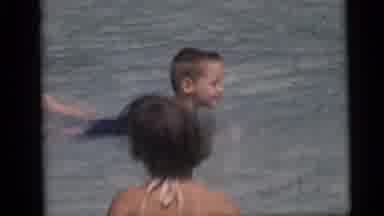 Camden New Jersey USA (1959): The Kids Are Swimming On The Water And They Were