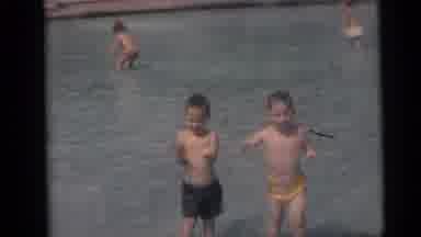 Camden New Jersey USA (1959): Two Young Boys Hanging Out At The Swimming Pool With