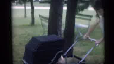 Camden New Jersey USA (1959): A Baby Is In Baby Walker And Some Children Are