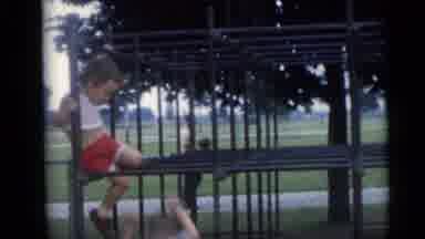 Camden New Jersey USA (1959): Kids Playing At The Playground On Slide And Jungle