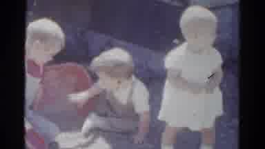 Catskill New York USA (1959): Adorable Happy Small Children Playing Outside In The