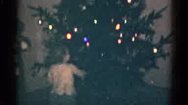 Catskill New York USA (1959): Two Childrens Are Seeing The Christmas Tree And The
