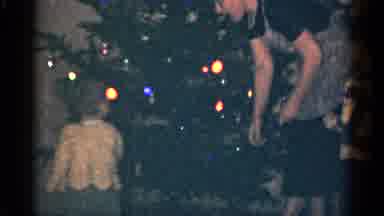Catskill New York USA (1959): The Child Looks At The Christmas Tree And Wonders