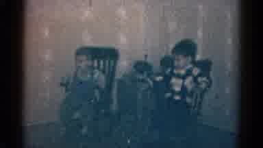 Catskill New York USA (1959): Kids On A Rocking Chair