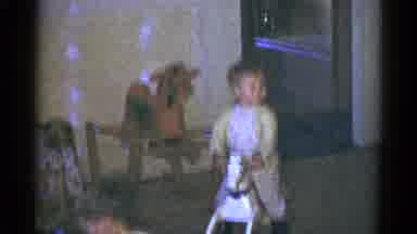 Catskill New York USA (1959): The Boy Was Playing And Climb On The Stairs