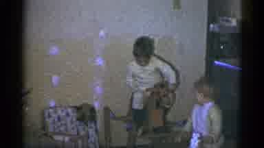 Catskill New York USA (1959): A Boy Playing And Enjoying Riding On Horse Toy
