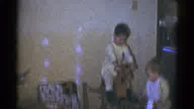 Catskill New York USA (1959): A Two Small Boys Were Playing In The Wooden Horse