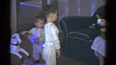 Catskill New York USA (1959): A Child Is Playing In The Garden With His Mother