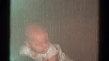 Catskill New York USA (1959): The Baby Was Playing And Climb On The Stairs