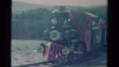 Catskill New York USA (1959): The Goods Train Is Going Slowly In The Track Many Of