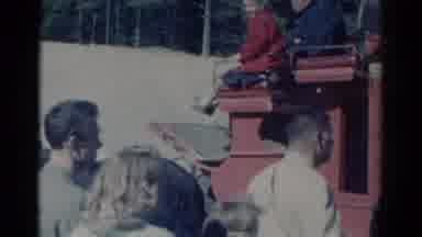 Catskill New York USA (1959): Families Boarding Horse Drawn Red Carriage On A Farm