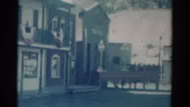 Catskill New York USA (1959): A Bunch Of Old Style Shops Bunched Together In A