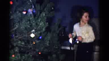 Catskill New York USA (1959): Three Children Placing Ornaments On A Christmas Tree
