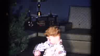 Catskill New York USA (1959): Kids Placing Silver And White Ornaments On A Green