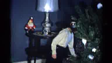 Catskill New York USA (1959): Kids Decorating A Tree For Christmas Recorded On A