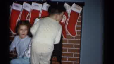 Catskill New York USA (1959): Children Hiding There Baby Brother At A Play