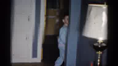 Catskill New York USA (1959): The Boy Was Playing And Climb On The Stairs