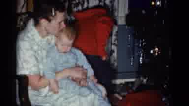 Catskill New York USA (1959): Children Receiving Clothes As Gifts In Their Pyjamas