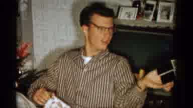 Catskill New York USA (1959): Mother Father And Two Children On Christmas Day