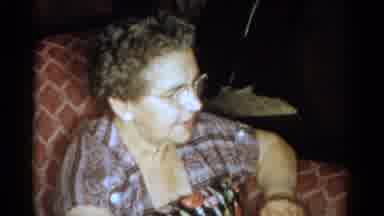 Catskill New York USA (1959): Woman Wearing Glasses Talks To Woman Wearing Blue