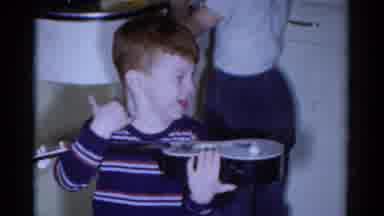 Catskill New York USA (1959): The Boy Was Singing And Playing The Violin And The